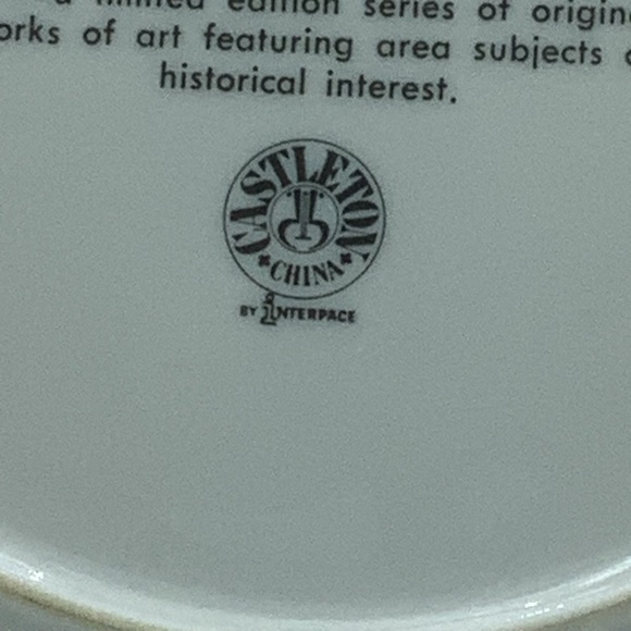 Vintage 1971 Castleton China Fort Pitt Blockhouse 10 3/4” Collector Plate - Picture 10 of 10